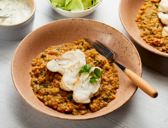 Have you tried... Monkfish with spiced lentils?